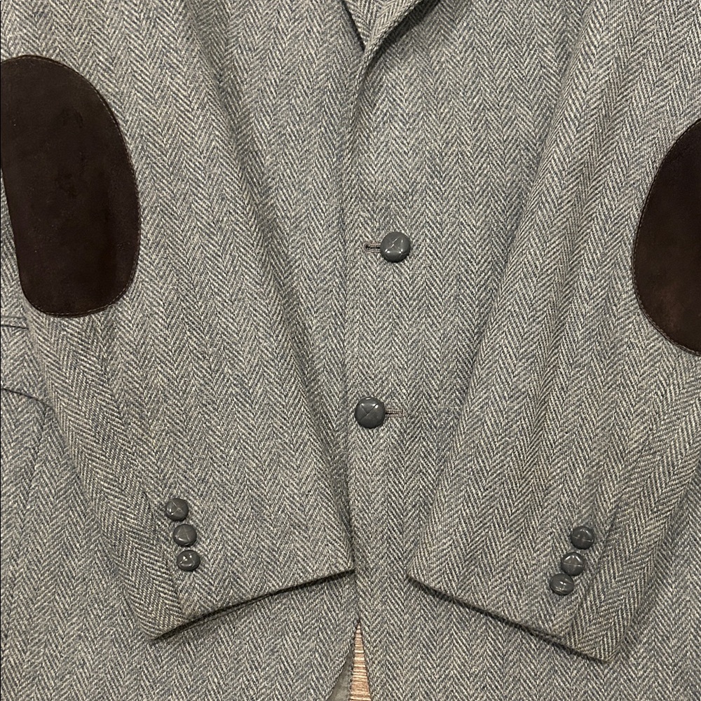 Vintage 1970-80 Grand Entry Western Cowboy Rodeo Tradition Herringbone Blazer 44 - Picture 8 of 16